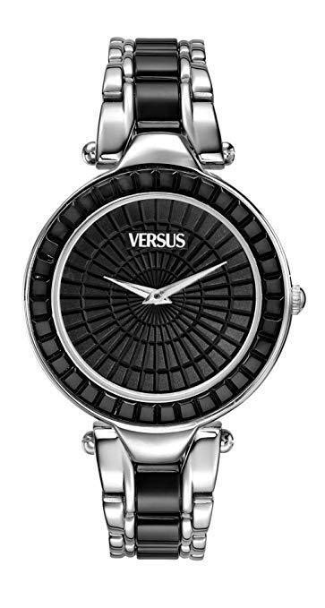 versace women's 3c72400000|Versus by Versace 3C72400000 Sertie Black Dial Textured Glass .